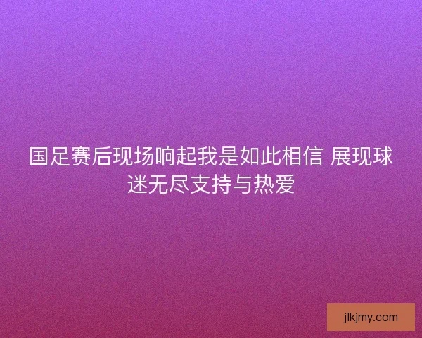 国足赛后现场响起我是如此相信 展现球迷无尽支持与热爱